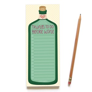 Wine Notepad - to Do List - to Do Notepad - Things to Do Before Wine ...