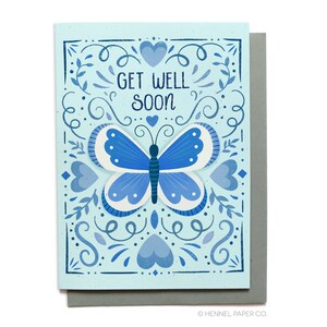 Butterfly Get Well Soon Card - Hennel Paper Co. - GW5