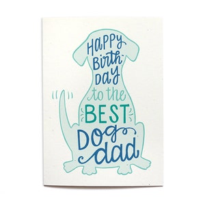 Dog Dad Birthday Card – From the Dog, 5x7 Recycled Cardstock Bild 2