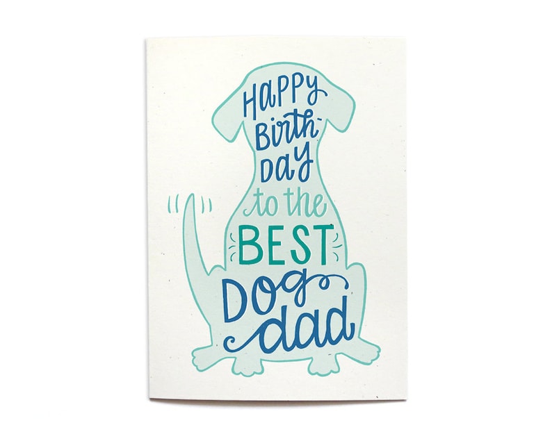 Dog Dad Birthday Card – From the Dog, 5x7 Recycled Cardstock Bild 2