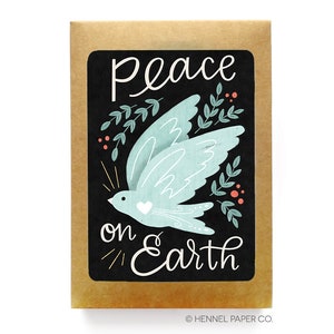 Peace on Earth Christmas Card Boxed Set - Holiday Card Set - Christmas Cards - Christmas Card Pack - Merry Christmas Card Set - Hennel Paper