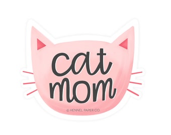 Cat Mom Magnet: Weatherproof Car or Fridge Magnet