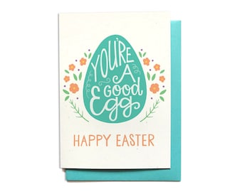 Funny Easter Card - Youre a Good Egg - Happy Easter Card - Hennel Paper Co. - EA8