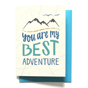 Adventure Love Card - Love Card - I love you card - Love Card - You Are My Best Adventure - Anniversary Card - LV8