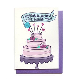 Bridal Shower Card - Wedding Shower Card - Engagement Card - Future Bride - Bride to be - Future Mrs.