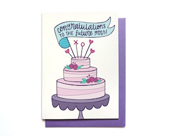 Bridal Shower Card - Wedding Shower Card - Engagement Card - Future Bride - Bride to be - Future Mrs.