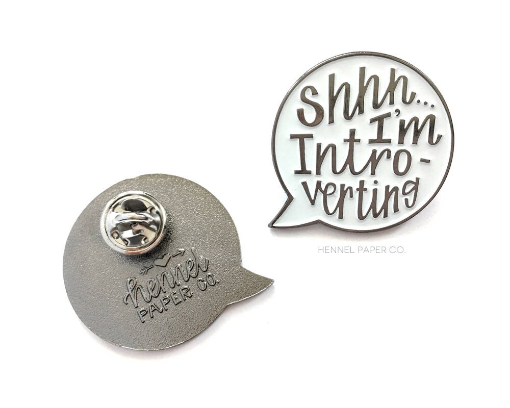 Funny Enamel Pin Introvert Enamel Pin Speech Bubble Brooch Etsy UK