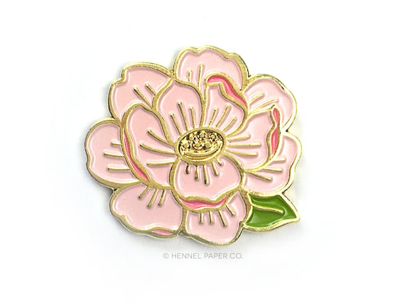 Flower Enamel Pin - Lapel Pin - Flower Pin - Flower Brooch - Best Friend  Gift - Gifts for her - Gifts under 15 - Hennel Paper Co. - PIN28