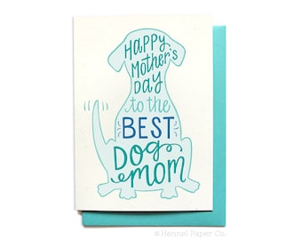 Happy Mother's Day from the Dog - Dog Mom Card - Mothers Day Card unique - Pet Mom Card - MD16