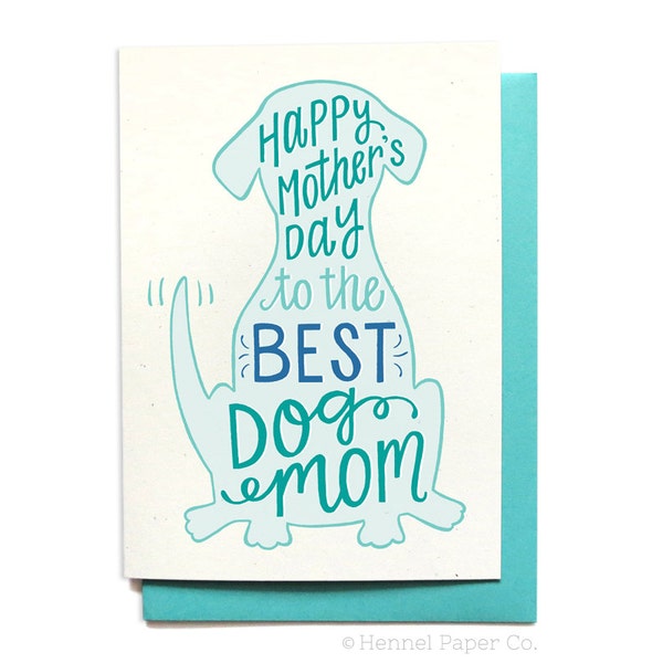 Happy Mother's Day from the Dog - Dog Mom Card - Mothers Day Card unique - Pet Mom Card - MD16