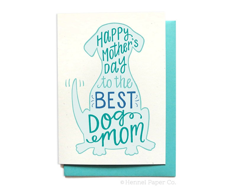 Happy Mother's Day from the Dog Dog Mom Card Mothers Day Card unique Pet Mom Card MD16 image 1