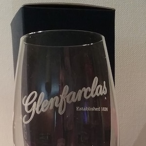 Glenfarclas Logo Scotch Whisky Glencairn Single Malt Scotch Whisky Degustation Copita Nosing Glass with Watch Glass Cover