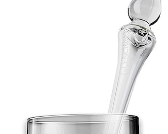 Pipette à vin en verre ancienne