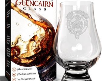 Clan MacIntosh Etched Scotch Malt Whisky Glencairn Tasting Glass