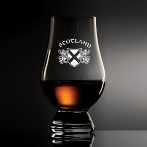 Scotland Saltire & Lion Glencairn Scotch Whisky Tasting Glass