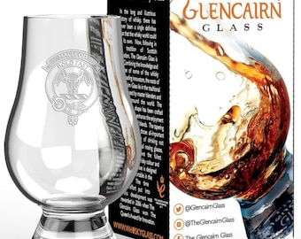 Clan MacLeod Etched Scotch Malt Whisky Glencairn Tasting Glass