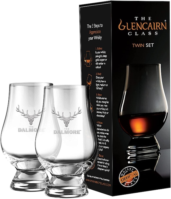 Dalmore Distillery Logo Twin Pack Official Glencairn -