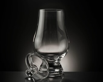 Auténtico vaso de whisky escocés de pura malta Glencairn con tapa de tarro de jengibre