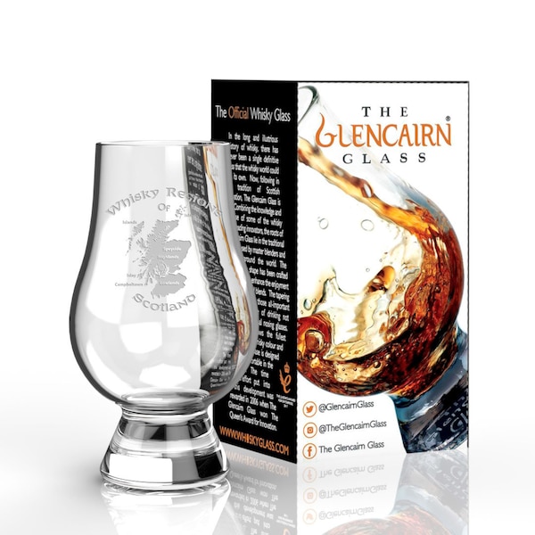 Whisky Regions of Scotland Glencairn Scotch Whisky Tasting Glass