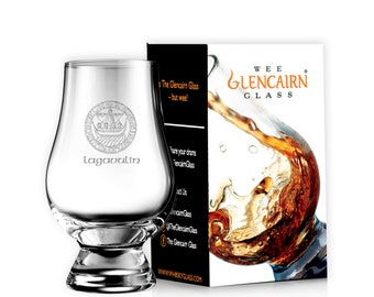 The WEE LAGAVULIN Islay Crest Glencairn Single Malt Scotch Whisky Miniature SAMPLER Nosing Glass