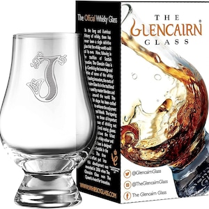 Glencairn Celtic &quot;J&quot; Monogrammed Whisky Tasting Glass