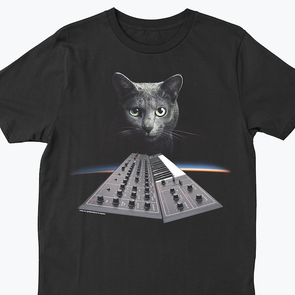 Cats On Synthesizers In Space -  Dark Side T-Shirt