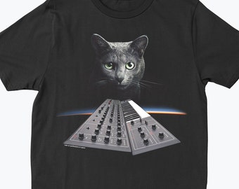 Cats On Synthesizers In Space -  Dark Side T-Shirt