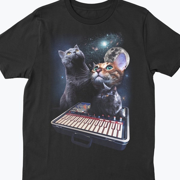 Cats On Synthesizers In Space - Buchla Music Easel T-Shirt