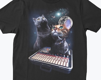 Cats On Synthesizers In Space - Buchla Music Easel T-Shirt