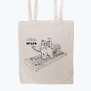 Cats On Synthesizers In Space - Canvas Tote Bag
