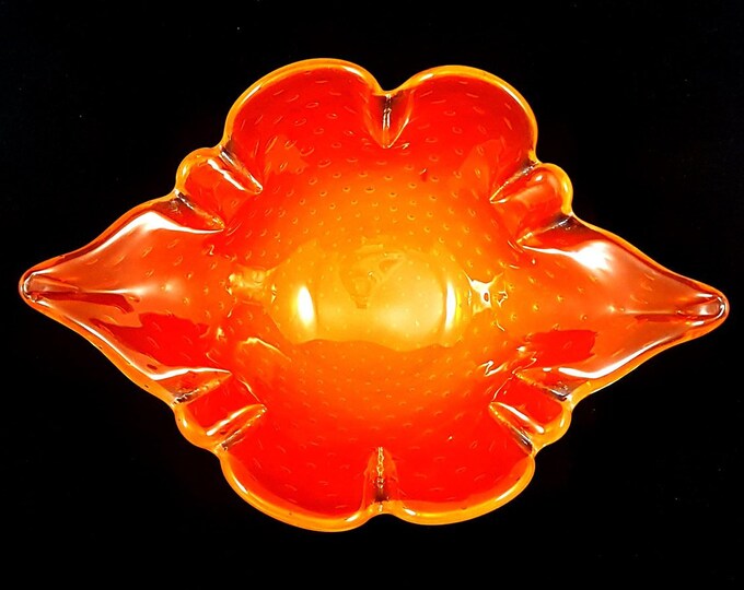 Vintage Murano Glass Bowl Glass Center Bowl Italian Glass Bowl Etsy