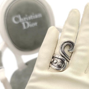 Vintage TAXCO Sterling Ring Swirl Bypass Ring Artisan Ring Sterling Silver MASSIVE MODERNIST Statement Comfortable 925 Ring Heavy Detailed