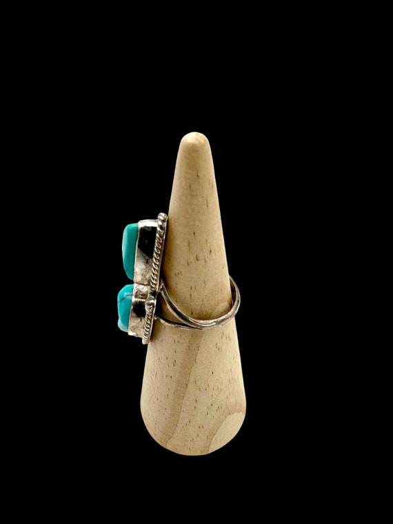 Vintage TURQUOISE Sterling Silver Ring Native Ame… - image 5