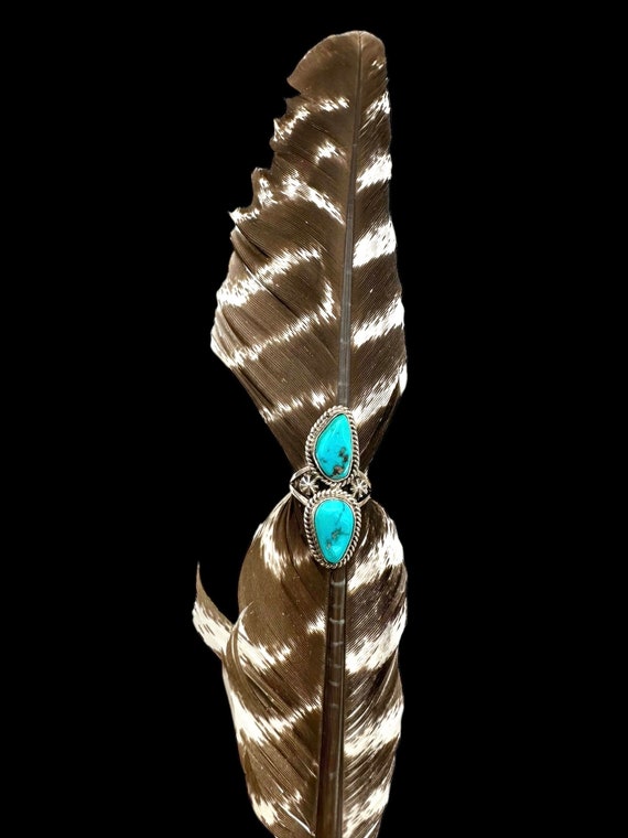 Vintage TURQUOISE Sterling Silver Ring Native Ame… - image 9