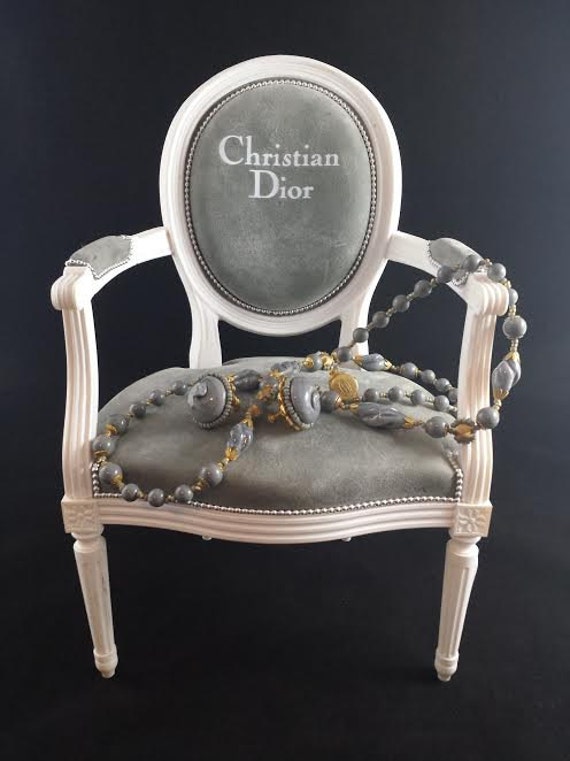 Vintage Miriam Haskell Necklace & Earrings Demi Parure Grey Art Glass Gold Tone Signed Grey Gold A FABULOUS RARITY