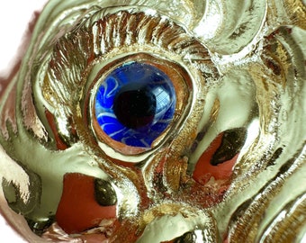 Vintage Belt Buckle CHRISTOPHER ROSS Fish 1985 Blue Glass  display picture 1