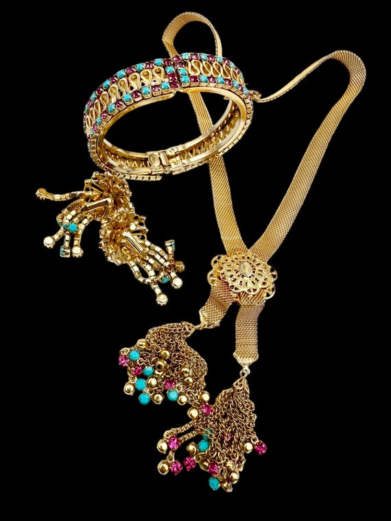 Vintage HATTIE CARNEGIE Necklace Clip Earrings Bracelet Parure