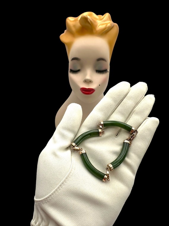 Vintage CHINESE EXPORT Bracelet 14k Gold Bracelet… - image 8