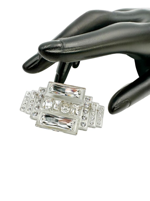 Vintage DIOR Brooch Christian Dior Brooch Lucite Swarovski