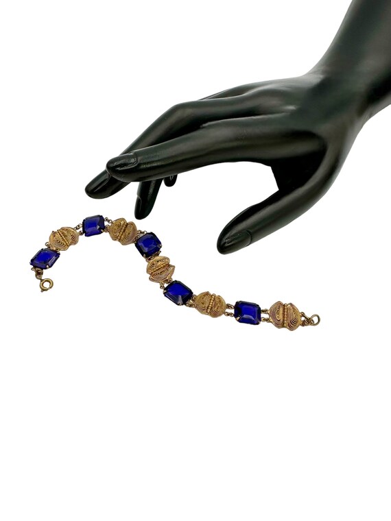 Vintage Bracelet Art Deco Bracelet Asscher Purple… - image 2