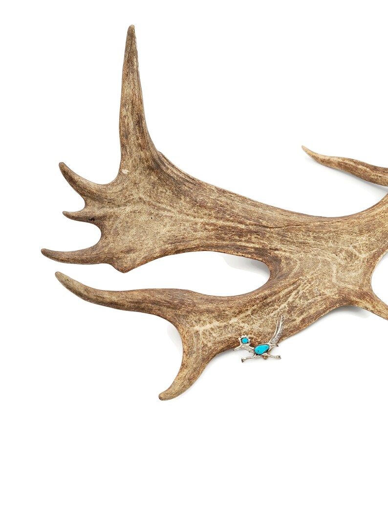 Vintage Sterling Silver Roadrunner Brooch Pin TURQUOISE Southwest Native Indian Turquoise Sterling Bird Trending Rare