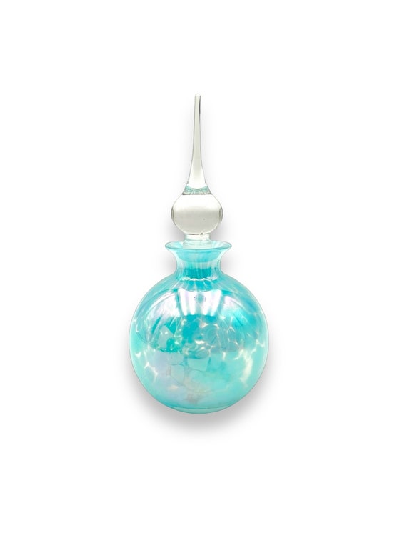 Vintage Perfume Bottle Artisan Blown Glass Perfum… - image 1