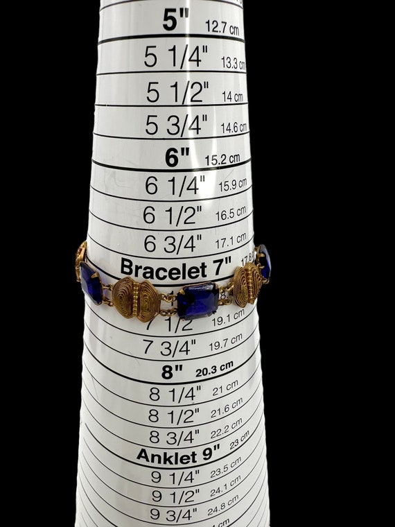 Vintage Bracelet Art Deco Bracelet Asscher Purple… - image 3