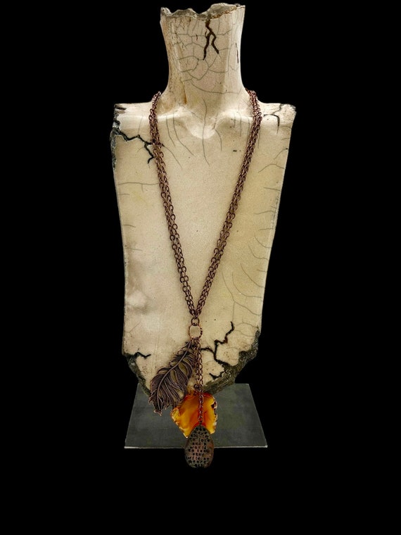 Vintage Talisman Necklace Copper Necklace Good Lu… - image 10