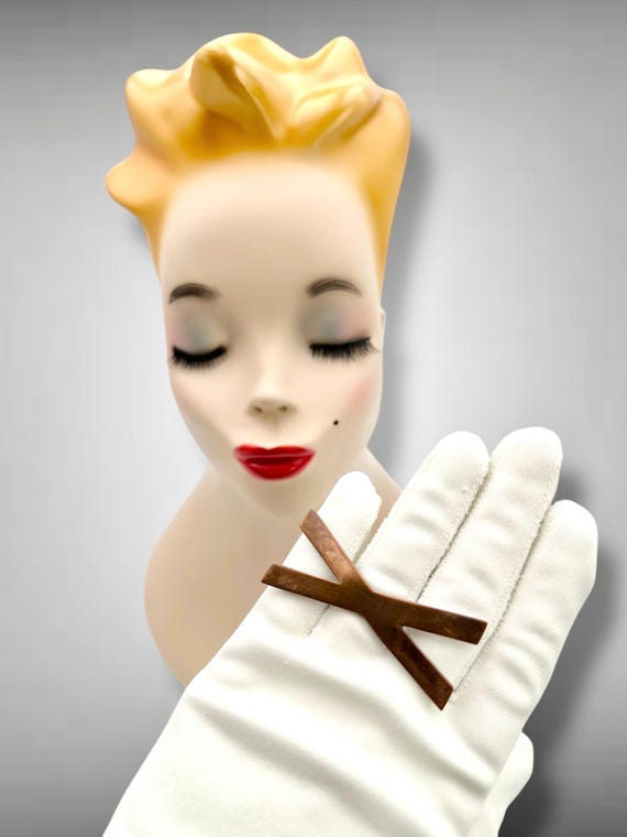 Vintage Mexico Ring Massive Ring X Ring Copper Ri… - image 2