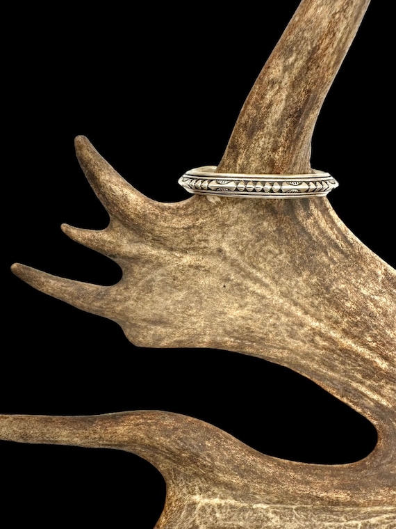 Vintage Sterling Silver Cuff NATIVE AMERICAN Cuff Lyle Secatero Triangle Endurance Tranquility Cuff Stacker Southwest Western Small Wrist