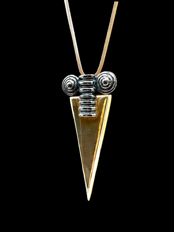 Broche Vintage Jean-Louis Scherrer Paris Années 80 - Style Orientaliste à Breloques, Dorée, Occasion