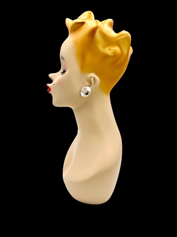 Vintage The Dreamer Earrings Carved Bone Earrings… - image 4