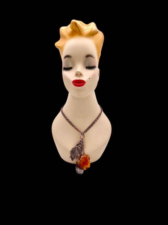 Vintage Talisman Necklace Copper Necklace Good Lu… - image 1