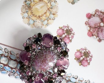 Vintage SCHREINER Brooch BOOK PIECE Signed Schreiner New